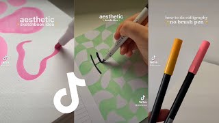 easy aesthetic doodle ideas ♡ Lia Hansen TikTok compilation ♡ easy art ideas for when you’re bored [upl. by Iclek]