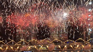 New Year Fireworks in Abu Dhabi 4K  Happy New Year 2024 [upl. by Kirsti]