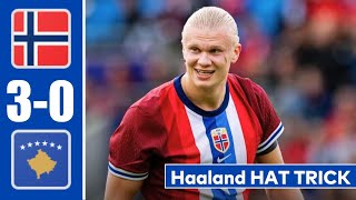 Norway vs Kosovo highlights 30 Erling Haaland hat trick goals [upl. by Windzer546]