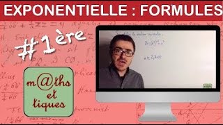 Appliquer les formules sur la fonction exponentielle de base e  Première [upl. by Hobard]