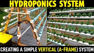 Creating a Simple Hydroponics System at Home  Vertical Aframe Farming Design [upl. by Ellasal]