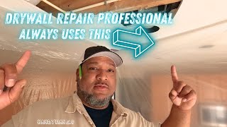 Repair Ceiling Drywall Without Filling The House With Dust  Handyman Business [upl. by Elohcin]