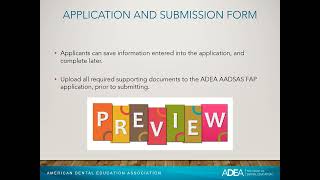 202425 ADEA AADSAS Fee Assistance Program Overview [upl. by Ahteres]