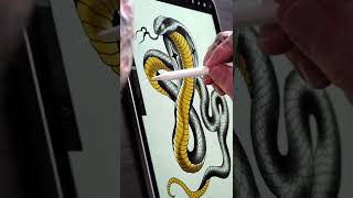 How to Create a Snake Tattoo Design in Procreate [upl. by Leima]