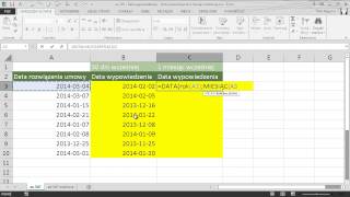 excel307  Data wypowiedzenia  30 dni wcześniej lub 1 miesiąc wcześniej [upl. by Darnell]