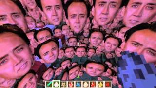 ITS RAINING NICOLAS CAGE  Minecraft Texture Packs With Logan [upl. by Wappes]