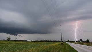 Slow Moving Photogenic Supercells North of Grand Bend ON  08302024 [upl. by Angil]