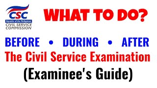 Civil Service Examination Guide  What to do BEFORE DURING and AFTER the examination [upl. by Akinor]