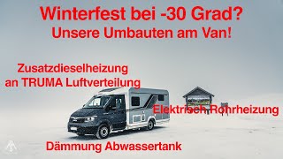 Winter  Camping bei 30 Grad Umbauten Knaus Wohnmobil 2 Heizung Diesel an Truma Luftsystem etc [upl. by Llenram]