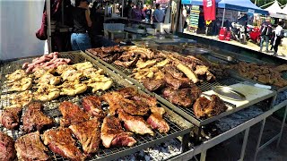 Cutting Ribs and Grilled Meat Argentina Street Food Biker Fest 2022 Lignano Italy [upl. by Leipzig548]