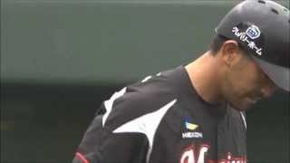 佐藤隆彦 プロ野球ラスト打席＆ラン 2014ファームチャンピオンシップ ロッテ [upl. by Ydnir]