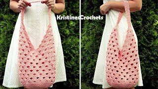 Crochet Arcade Stitch Market  Beach Tote Bag Pattern [upl. by Iveksarap784]