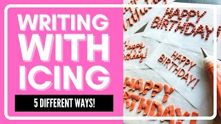 Writing With Icing  5 Easy Cake Writing Ideas for Beginners [upl. by Emmalyn802]