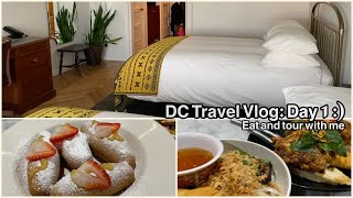 DC Travel Day The Line DC Hotel Tour Maketto Dinner  DC Travel Vlog Day 1 [upl. by Annoid360]