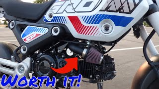 2022 Honda Grom  Chimera Intake [upl. by Yllah]