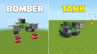 5 Military Redstone Builds in Minecraft Bedrock BomberTank [upl. by Ignatius]