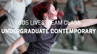 London Contemporary Dance School Livestream of Undergraduate Contemporary Technique Class [upl. by Bortz]