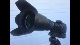 Unbox and quick look at Opteka 500mm1000mm f8 Manual Telephoto Lens [upl. by Ramberg88]