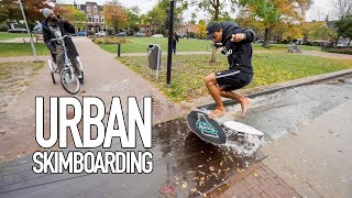 STREET SKIMBOARDING W 4X European Skimboard Champion [upl. by Galang385]