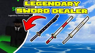 Legendary Sword Dealer Spawn Locations Guide  Blox Fruits 2023 [upl. by Netsirhc674]