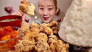 ASMR Fried Chicken【Mukbang Eating Sounds】【English subtitles】 [upl. by Hakon]