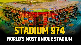 Qatars Stadium 974  Worlds first transportable stadium [upl. by Sabino]