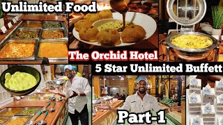 Unlimited Food At 5 STAR HOTEL 35 Items  The Orchid Hotel  Mumbai Airport [upl. by Rinna]