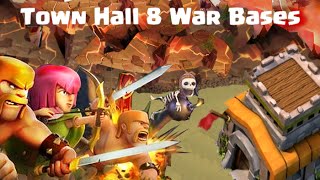 Clash of Clans Town Hall 8 Defense  Trophy  War Base Layouts [upl. by Casilda339]