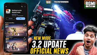 OFFICIAL BGMI 32 UPDATE NEWS AND LEAKS🔥 BGMI X TRANSFORMERS  Faroff [upl. by Proctor633]