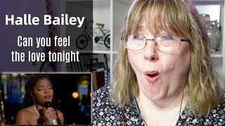 Halle Bailey Can You Feel the Love Tonight Vocal Coach Reacts [upl. by Lemor244]