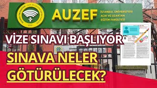 AUZEF Güz Dönemi Ara Sınava Giderken Götürülmesi Gerekenler Sınavda Başarılar Dileriz [upl. by Ailhat]