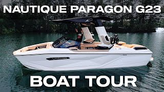 My Nautique Paragon G23 BOAT TOUR wake settings favorite features amp more [upl. by Noiek]