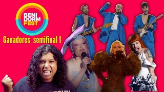 REACCIONADO A FINALISTAS DEL BENIDORM FEST 2024 SEMIFINAL 1 [upl. by Besnard]