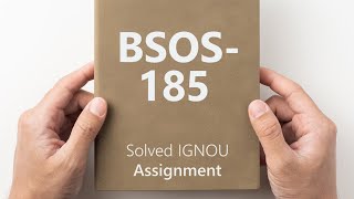 BSOS 185 solved assignment 202425  BSOS 185 solved assignment 2025  BSOS 185 assignment [upl. by Yrelav520]