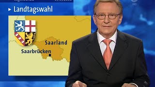 Tagesschau vor 20 Jahren 05092004  Jo Brauner Landtagswahlen im Saarland [upl. by Ecnedac]