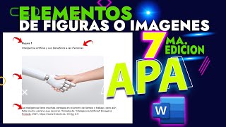 COMO USAR NORMAS APA EN IMAGENES  cómo citar imagenes o gráficos en formato APA 7ma EN WORD [upl. by Avraham]