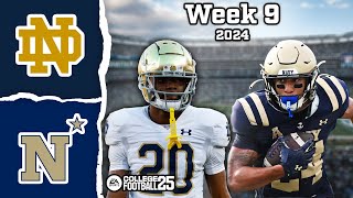 Notre Dame  Navy  Week 9  CFB 25 Simulation [upl. by Ragen]