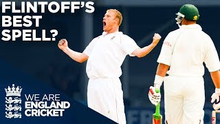 Flintoffs Best Ever Bowling Spell In Test Cricket  South Africa v England  England Cricket 2020 [upl. by Ydiarf441]