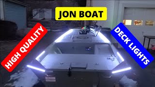 How to Install Deck Lights on Your Jon Boat  GIVEAWAY Jon Boat To Bass Boat Conversion Lowe 1448 [upl. by Mortensen]