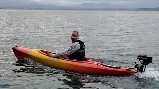 12 hp outboard motor on a Kayak [upl. by Eytak650]