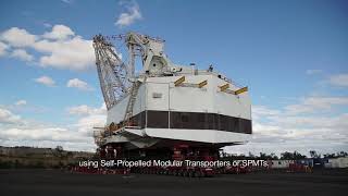 Moving a 3000 tonne dragline excavator in half the time [upl. by Muller469]