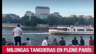 Las milongas argentinas en la explanada del río Sena en Paris [upl. by Elfrieda31]