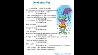 Poème les grenouilles du 4ème année primaire [upl. by Sdlonyer]