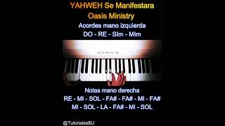 Yahweh se manifestara  Oasis Ministry  Tutorial Piano quotacordes y melodiaquot Nivel FACIL [upl. by Rednazxela]