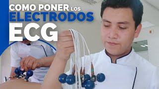 ✅COMO y DONDE COLOCAR los ELECTRODOS del ELECTROCARDIOGRAMA ECG  TUTORIAL  ENFERMERIA [upl. by Shandy]