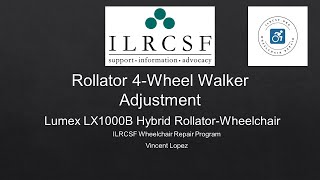 Rollator 4 Wheel Walker Wheel Cleaning and Adjustment [upl. by Goldin]