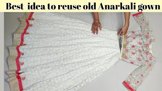 Saree se Anarkali kaise banayemaking Anarkali from old saree😍anarkali oldsaree viral [upl. by Casmey]