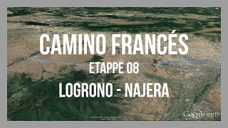 Etappe 8  Logrono – Najera  Camino Francés  Jakobsweg Spanien  GPSTrack [upl. by Hannaoj]