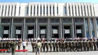 Bishkek Kyrgyzstan  Military Academy Inauguration [upl. by Aires522]