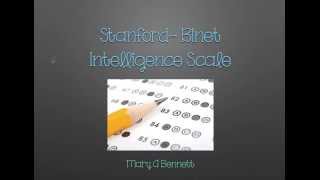 Stanford Binet Intelligence Scale [upl. by Ruthy]